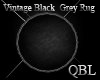 Vintage Black & Grey Rug