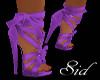 Purple Silk High Heels