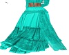 GREEN BOHO SKIRT