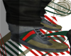 [>Shoe<]Green/Red Stripe