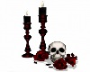 Red + Blk Candles+ Skull