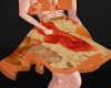 MxU-flowing orange skirt