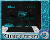 Teal Blk Delux Cat House