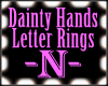 Pink Letter "N" ring