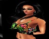 Black Floral Crop Top