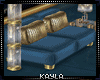 Sofa Golden Blue Poses