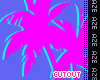 Neon Palm Tree Cutout