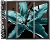 Teal Lily 3 Paintings