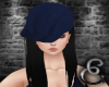 !E Danica Navy Hat/Hair