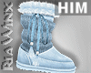Ice Blue Fur Boots HIM