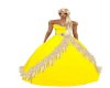 yellow ball gown