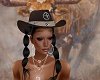 Brown Beige Cowgirl Hat