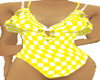 swimwear gingham yellow