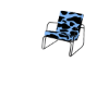 chair. blue c print
