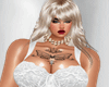 sexy white dress&tatto