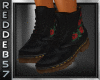 Red Roses Ankle Boots
