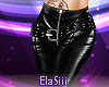 [E] Black Leather Pants