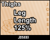 Leg Length 125%