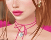 $ Heart Necklace Pink