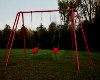 All red swing set