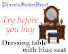 Dressing table w/blue se