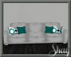 Grey & Teal Casual Couch