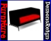 Blk/Red Couples Sofa