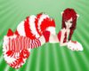 candy cane fluffy tail