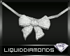 L Diamond Bow Necklace