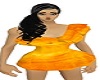 gold caz ruffle dress