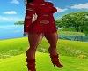 Red Sweater Ripped Dress