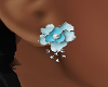{r} Flower earing blue