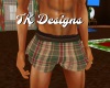 TK-Brown Plaid Shorts
