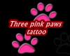 three pink paws tat