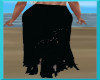 chic fringed skirt black