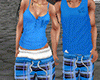 Couples Blue PJ's *M
