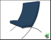 Blue Fishbone Chair