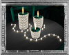 W|Green Table Candles