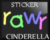 C* rawr Sticker