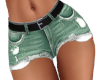 Green Denim Shorts - RL