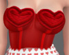 Embroidered Hearts Red