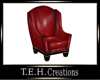 Red PVC Lounge Chair