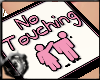 No touching mouth sign