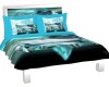 Kids Turquoise Wolf Bed