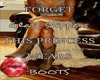 Princess wear boots