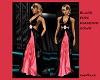Black / Pink Satin GOWN