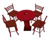 Red Club Diner Table Set