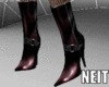 NT F Leather Boots Wine