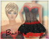 XL Corset Dress RedBlack