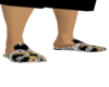 SLIPPERS-WHITE N GOLD